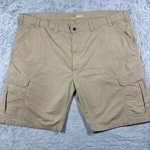 Carhartt Mens Ripstop Shorts Size 50 Tan Cargo Relaxed Fit Workwear Streetwear